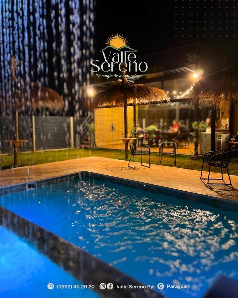 cascada piscina - Quinta Valle Sereno